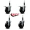 Service Caster 4'' Hard Rubber Swivel 3/4'' Expand Stem Caster Set 2 Total Lock Brakes, 4PK SCC-EXTTL20S414-HRS-2-S-2-34 - alternate 3